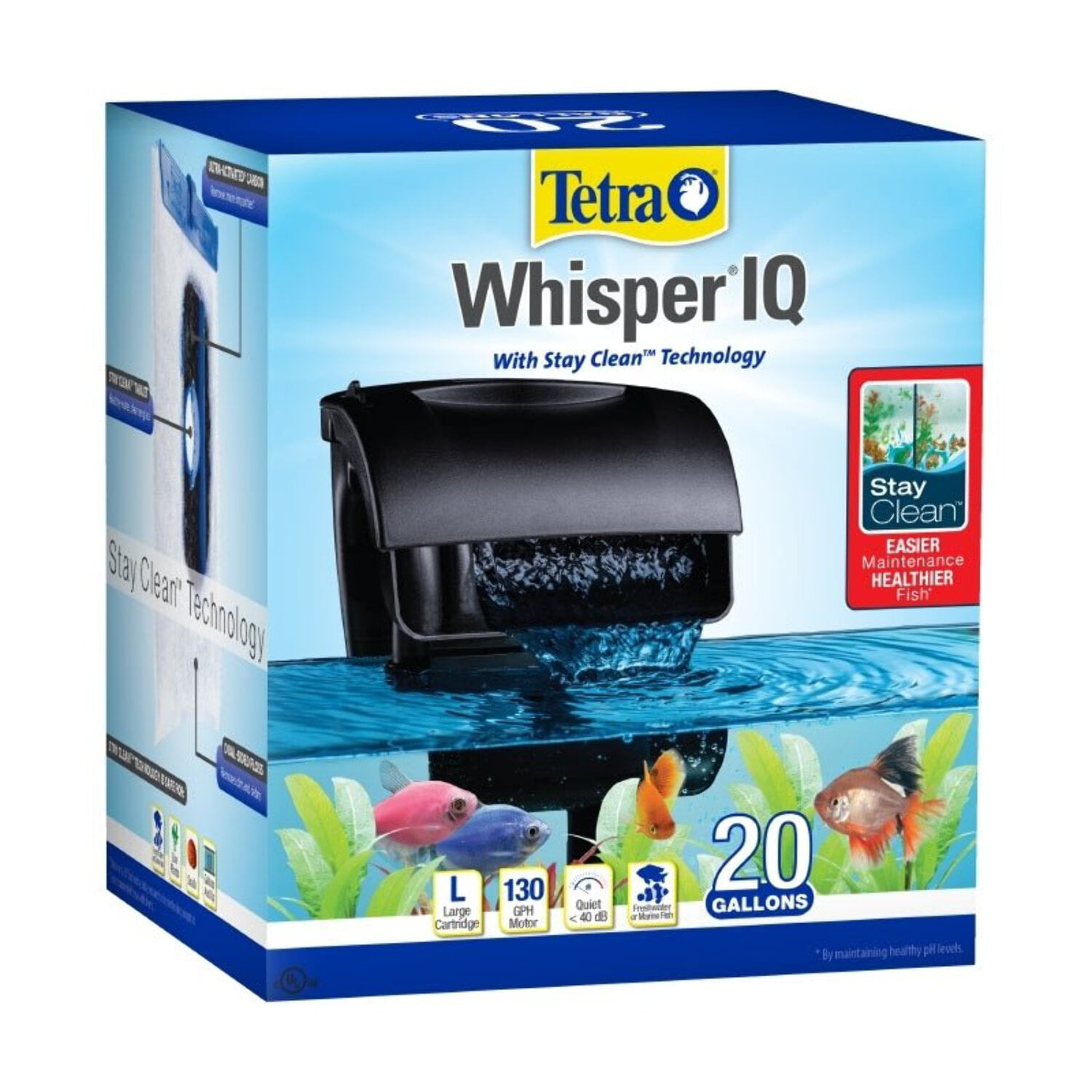 Tetra, Aquarium Filter, 30 Gallons, With Stay Clean Technology
