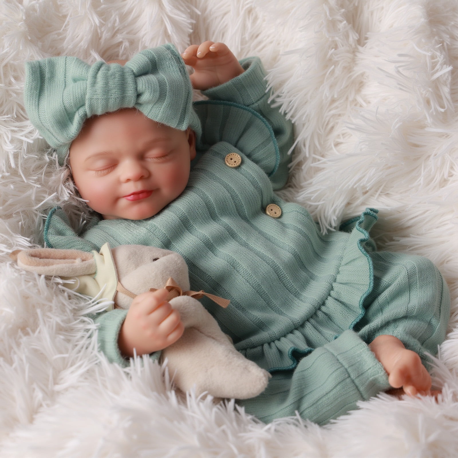 Lifelike Reborn Baby Dolls 18 in Realistic Baby Dolls Real Life Cloth Body Baby Dolls Girl Stella with Gift Box for Kids Age 3+