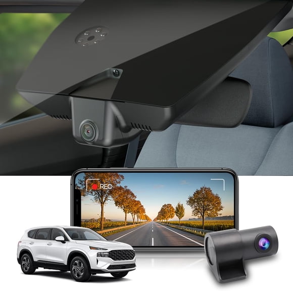 Cámara de salpicadero FITCAMX delantera 4K+trasera 1080P Hyundai Santa Fe 2021