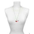 thumbnail image 3 of Delight Jewelry Silvertone Domed Music - Bass - Red Heart Nurse Strong Zoe Necklace, 3 of 4