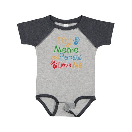 

Inktastic Meme and Pepaw Love Me Gift Baby Boy or Baby Girl Bodysuit