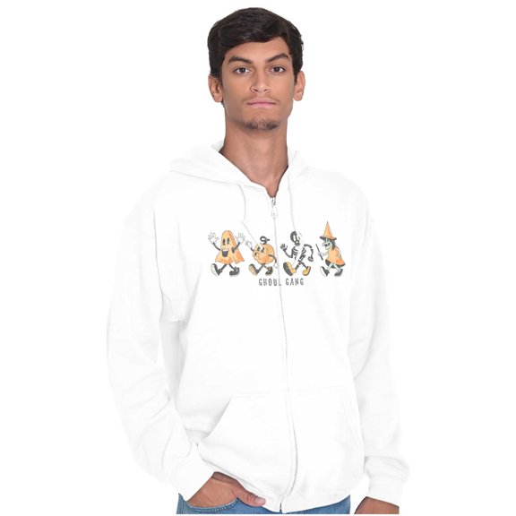 Vintage Halloween Ghoul Gang Cartoon Zip Up Hoodie Men's Women's Brisco Brands M