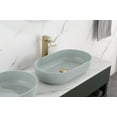 thumbnail image 2 of Modern Oval 24x14 Inch Above-Counter Bathroom Vessel Sink for Vanity Cabinet, Non-Porous Hygienic Surface with Scratch-Resistant Quick-Drain Design, 2 of 9
