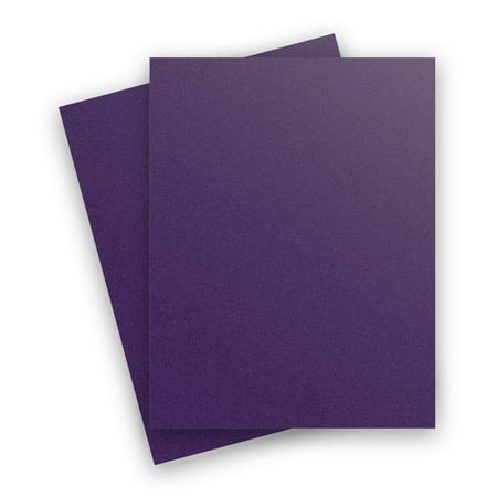 Metallic Deep Purple Violette 8-1/2-x-11 Cardstock Paper 25-pk -- PaperPapers 300 GSM (111lb Cover) Letter size Card Stock Paper - Business, Card Making, Designers, Professional and DIY (Best Business Card Size)