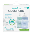 thumbnail image 2 of Pack x2 Biberones 150ml Flujo Lento 0m+ 2 Piezas Xtellar azul, 2 of 3
