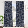 thumbnail image 4 of Tchckioa Print Floral Blackout Curtains for Living Room,Thermal Insulated Grommet Window Drapes,42x63 inch,2 Panels, 4 of 9