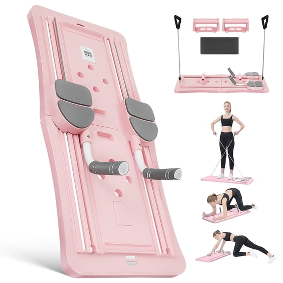 4 in 1 Pilates Sliding Board, Multi-Purpose Foldable Pilates Reformer Board