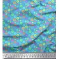 thumbnail image 1 of Soimoi Polyester Crepe Fabric Circle & Floral Artistic Printed Fabric 1 Yard 42 Inch Wide, 1 of 1