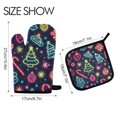 thumbnail image 2 of Yayeee Oven Mitts and Pot Holder Set of 4 Heat Resistant Kitchen Gloves Baking Hot Pad, Neon Christmas, 2 of 5