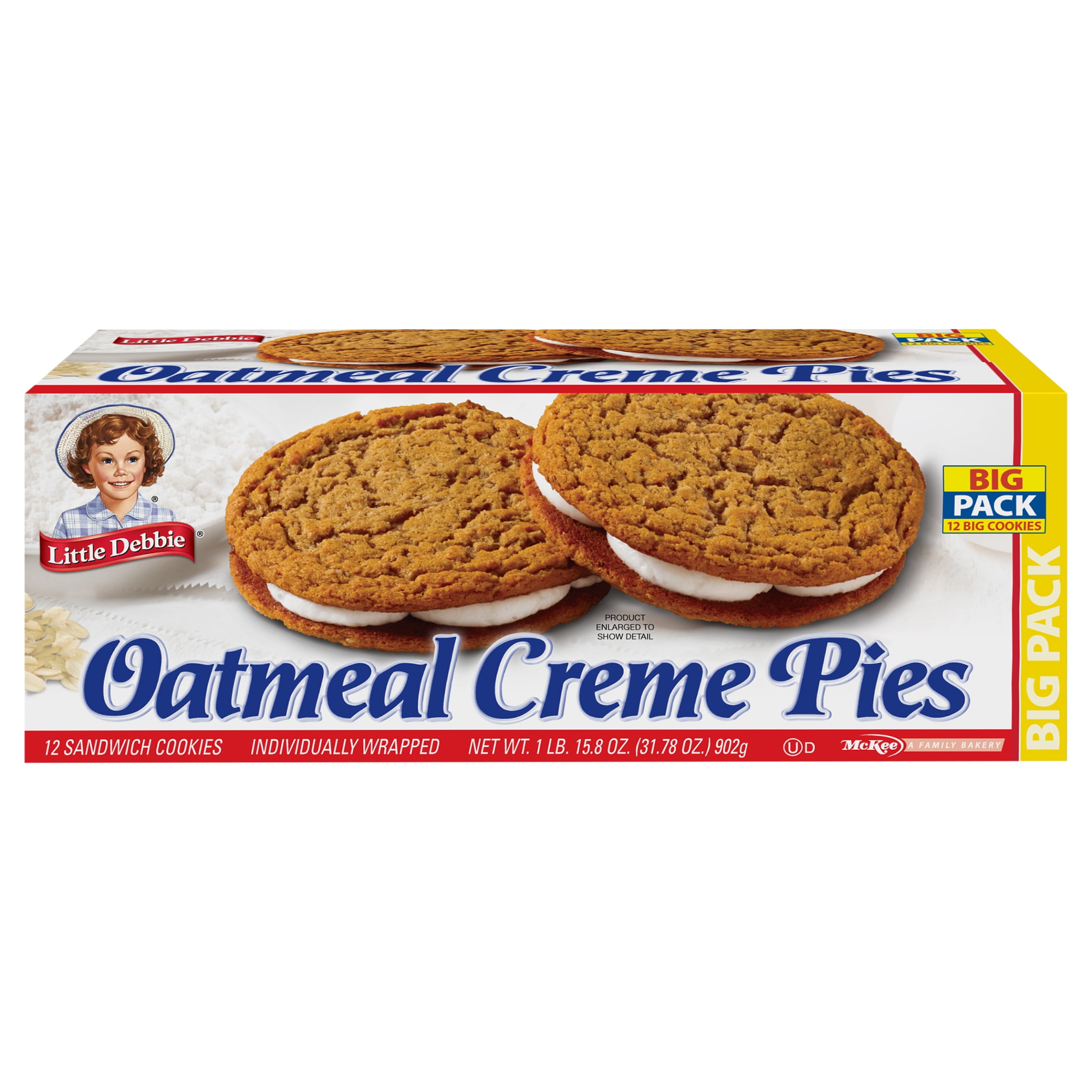 Little Debbie Big Pack Oatmeal Creme Pies, 32 oz