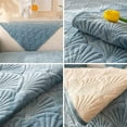 thumbnail image 4 of XmhyTop Super Soft Velvet Quilted Sofa Couch Covers Non-Slip Sectional Couch Cover Leaf Pattern Plush Sofa Slipcover Furniture Protector for Pets Kids Children Dog Cat (Blue B,36"x70"), 4 of 5