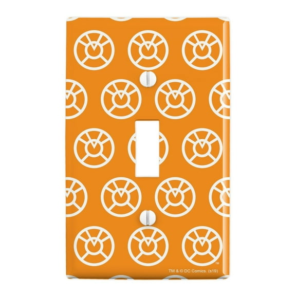Green Lantern Blackest Night Orange Lantern Logo Plastic Wall Decor Toggle Light Switch Plate Cover
