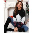 thumbnail image 6 of Christmas Sweaters for Women Reindeer Snowflake Holiday Ugly Knits Long Sleeve Pullover, 6 of 9