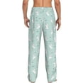 thumbnail image 3 of Uemuo Playing Rabbit Pattern Men's Wide Leg Palazzo Lounge Pants with Pockets Light Weight Loose Comfy Casual Pajama Pants-Large, 3 of 9