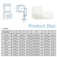 thumbnail image 2 of Yosawa 225-Pieces Nylon Rope Light R-Style Cable Clamp Mounting Clips for 1/8", 3/16", 1/4", 5/16", 3/8", 1/2", 5/8", 3/4" Diameter Wire Management White, 2 of 6