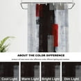 thumbnail image 6 of Grey Modern Modern Art Decor Shower Curtain,Red Art Plaid Bathroom Decor Polyester Fiber Plastic Rings Quick-Drying Waterproof for Bathtubs/Bathroom, 72x36 inches, 6 of 6