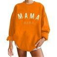 thumbnail image 3 of Naughtyhood Oversized Mama Sweatshirt Women Pullover Tops Casual Crewneck Loose Long Sleeve Shirt,Yellow, 3 of 4