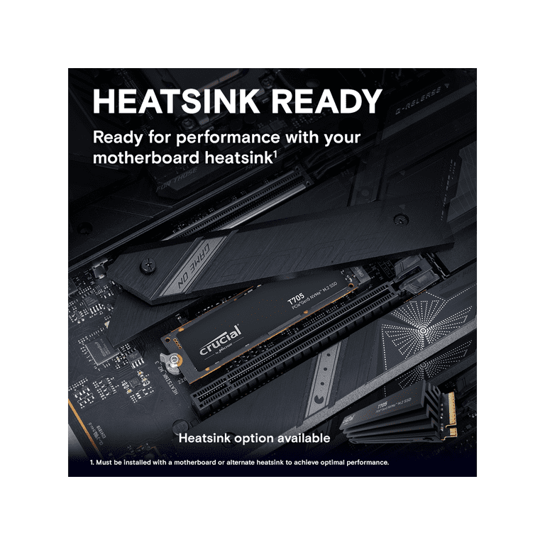 Crucial T705 4TB PCIe Gen5 NVMe M.2 SSD - 14,100 MB/s Speed Crucial T705 4TB PCIe Gen5 NVMe M.2 SSD - 14,100 MB/s Speed