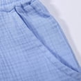 thumbnail image 7 of LINGLANG Women's Casual Muslin Shorts Drawstring Pocket Shorts Stylish Weave Beach Shorts Lightweight Breathable Summer Lounge Wear, 7 of 7