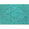 thumbnail image 1 of Ahgly Company Indoor Rectangle Oriental Turquoise Blue Industrial Area Rugs, 7' x 9', 1 of 4