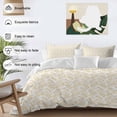 thumbnail image 3 of 3 Piece Yellow Spring Floral Duvet Cover Set Full Size,Microfiber Comforter/Quilt Cover with Corner Ties and 2 Pillowcases,Elegant Watercolor Summer Botanical All Season Bedding with Zipper Closure, 3 of 8