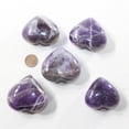 thumbnail image 2 of 5 Amethyst Hearts Combined Weight of  406 Grams #153-1 Gemstone Hearts, 2 of 4