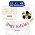 thumbnail image 7 of Gold Confetti Balloons Black Gold Balloons and Rose Gold Happy Birthday Garland, 7 of 7