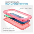 thumbnail image 5 of SPORTLINK Waterproof Case for iPhone 13 Shockproof Dustproof Phone Screen Protector Full Body Heavy Duty Sealed Protective Cover 6.1 inch - Frosted Pink, 5 of 7