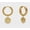 Gold, variant on Gold Butterfly Hoop Earrings in 925 Sterling Silver with 18K Gold Vermeil, Delicate Charm Hoops for Women, Lightweight Everyday Earrings