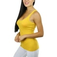 thumbnail image 4 of ToBeInStyle Womens Essential Ribbed Racerback Versatile Layering Cotton Blend Tank Top, 4 of 5