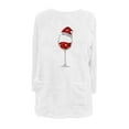 thumbnail image 4 of JURANMO Women's Thickened Velvet Shirts,2024 Fall Winter Women Casual Trendy Thickened Plush Thermal Underwear Loose Cute Pattern Printed Classic Round Neck Pullover Tops with Pockets, 4 of 4