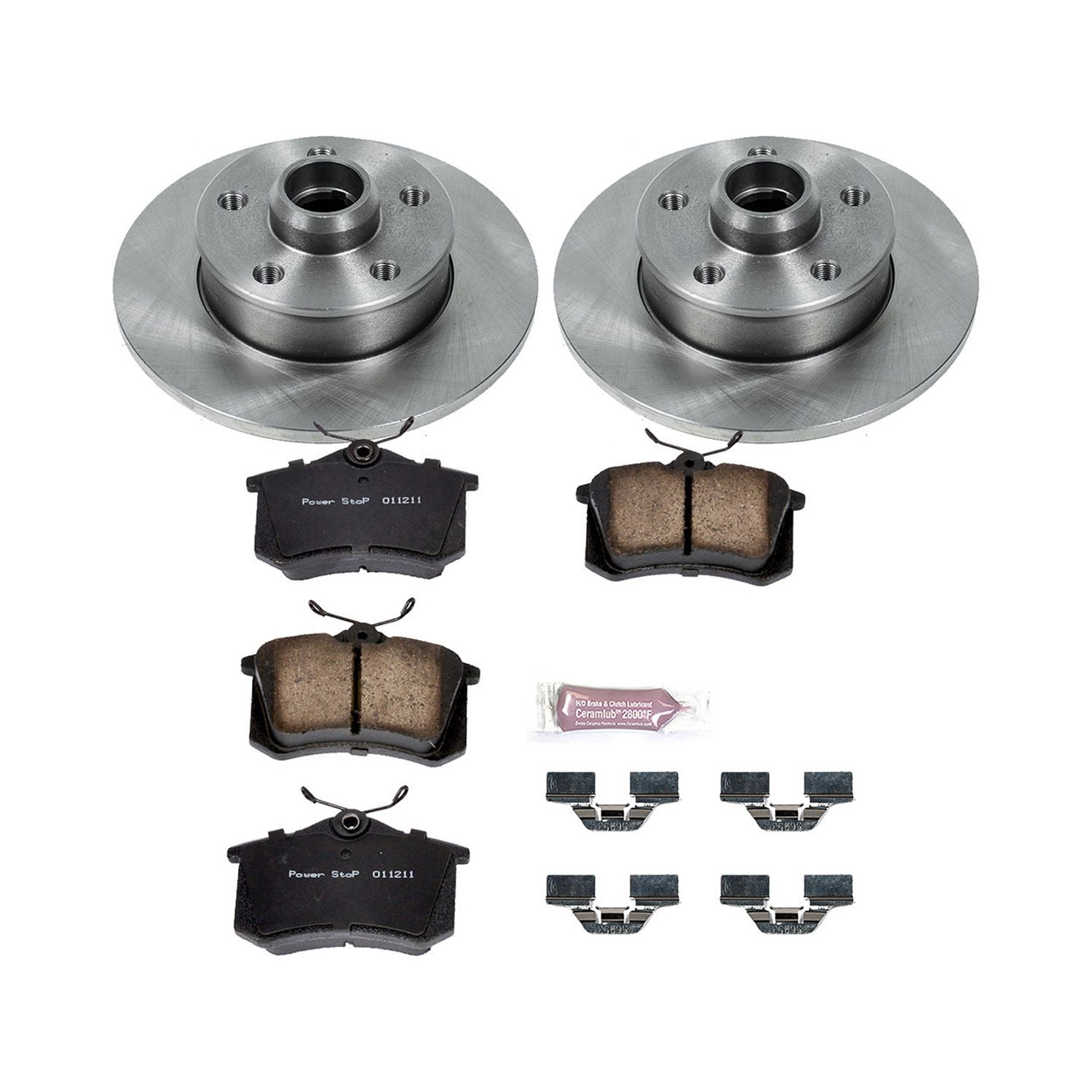 Power Stop Rear Stock Replacement Brake Pad and Rotor Kit KOE513