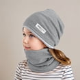 thumbnail image 2 of AWZXDE Winter Hats For Kids Hat And Neck Warmer Cozy Scarf Combo For Boys Girls Toddler Cold Weather Grey, 2 of 5