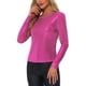 thumbnail image 4 of BLUSA BRILLANTE PARA MUJER INSPIRE CHIC, MANGA LARGA, CUELLO REDONDO, AJUSTE REGULAR, BLUSA DE NOCHE BRILLANTE XS Rosa Fucsia, 4 of 6