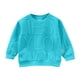 thumbnail image 1 of Gibobby Sudadera con cuello redondo para niños pequeños y niñas, Tops con bordado de de manga larga, para niños(Azul, 3-4 Años), 1 of 3