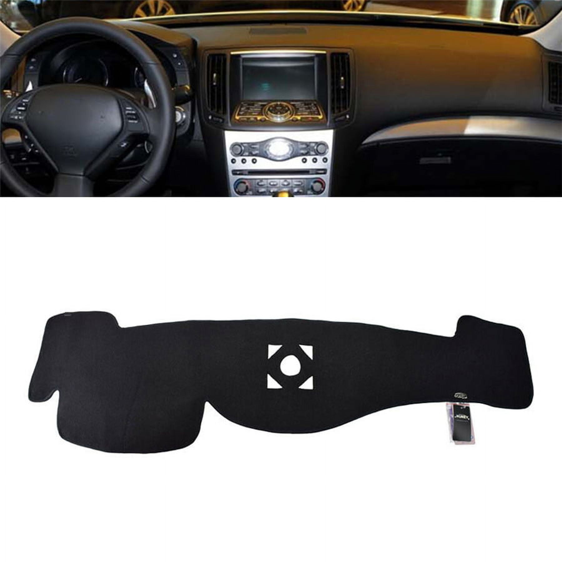 Fuluru Black Dash Mat Dashboard Cover Trim Sun Shade For Infiniti G25 G35 G37 2008-2015