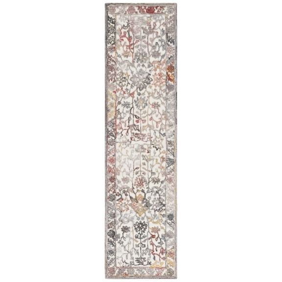 SAFAVIEH Trace Giuseppe Floral Runner Rug, Red/Ivory, 2'3" x 9'