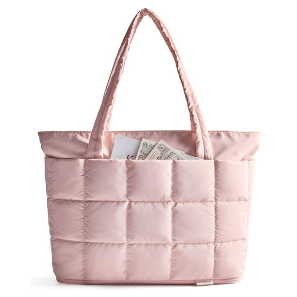 Bolsa acolchada BAGSMART, expandible, resistente al agua, rosa