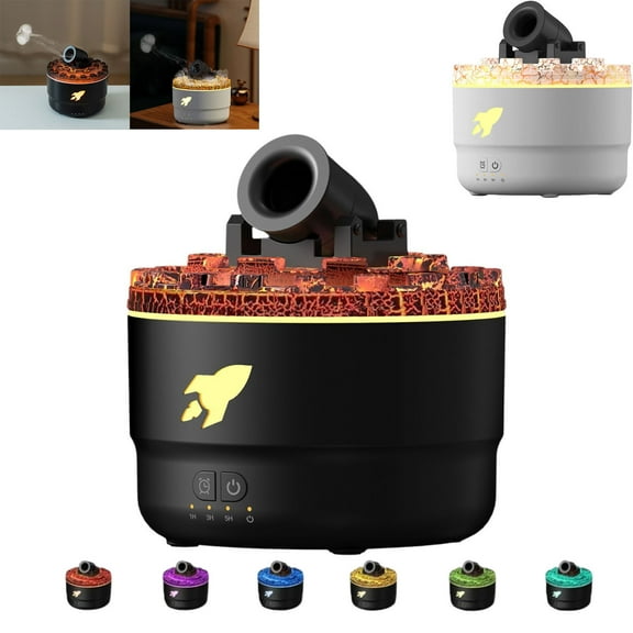 Cannon Humidifier,Cannon Blast Aroma Humidifier,Mini Cannon Humidifier,Modes Vapor Cannon Humidifier With 7 Colors Led Lights And Timer,Colorful Turret Humidifier, Small Home Desktop Humidifier