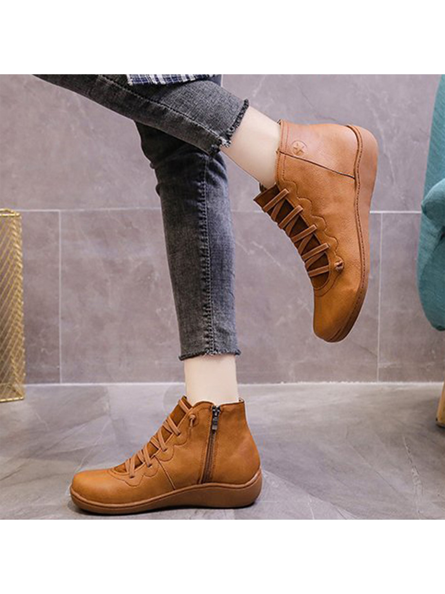 wide width wedge booties