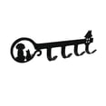 thumbnail image 1 of Colgador de puerta Toystoory con gancho para llaves, organizador negro, 4 ganchos, 1 of 6