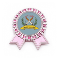 thumbnail image 1 of Logo del Día Mundial sin tobacoo Insignia broche Medalla rosa premiada, 1 of 3