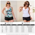 thumbnail image 4 of RELLECIGA Women's Twist Front Ruched Tankini Bathing Suits Vintage Two Piece V-Neck Tummy Control Swimsuits, 4 of 10