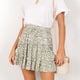 thumbnail image 5 of Falda plisada floral con volantes para mujer Minifalda acampanada con cintura plisada floral alta para niñas, 5 of 9