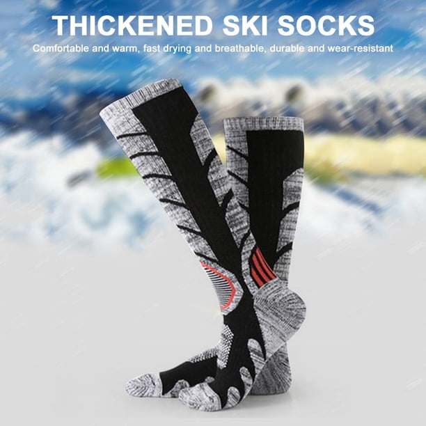 1 par de calcetines de esquí de nieve gruesos cálidos de invierno para adultos, medias suaves negro Ndcxsfigh Para Estrenar