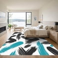 thumbnail image 3 of ODIKA 5'x7' Machine Washable Non-Slip Area Rug, Abstract Black High Traffic Rug, Black, 956063, 3 of 7