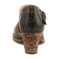 thumbnail image 4 of L'Artiste Women's NIOBELLA Hand-Painted Hook-and-Loop Mary Jane – Geometric Design, Decorative Buckle, Faux Stacked Heel, 4 of 8