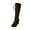 Brown, variant on Lovzfmll Knee High Boots Women, Knee High Riding Boots Round Toe Lace Up, Chunky Mid Heel Round Toe Chelsea Boots Fall Black Boots