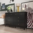 thumbnail image 5 of Oxylife Wooden 10 Drawer Dresser, Chest of Drawers Storage Cabinet for Bedroom Closet, Black, 5 of 6