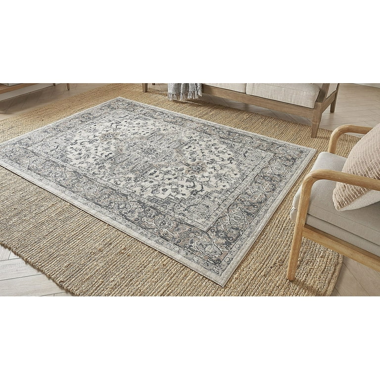 Re:CENO ERIVAN RUG 140cm×200cm Nourison Concerto 10' x 14' Ivory/Grey Area Rug, Persian